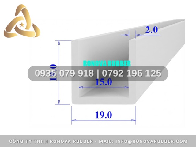Sợi gioăng nồi áp suất công nghiệp vật liệu silicon chữ U 19x19x15