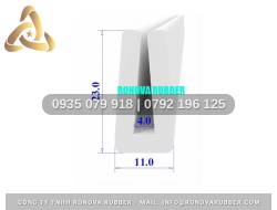 Sợi gioăng silicon dùng cho tủ sấy chữ U 11x23x4