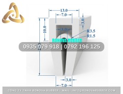 Thanh ron silicon lắp lò nướng chữ U 13x25x3