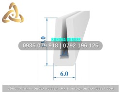 Thanh ron vật liệu silicon chữ U 6x13x2.5