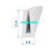 Thanh ron vật liệu silicon chữ U 6x13x2.5