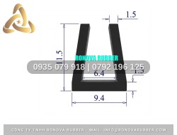 Vật tư gioăng nồi áp suất công nghiệp cấu tạo silicon chữ U 9.4x11.5x6.4