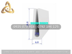 Vật tư ron dòng silicon chữ U 6x20x3